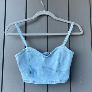 denim crop top